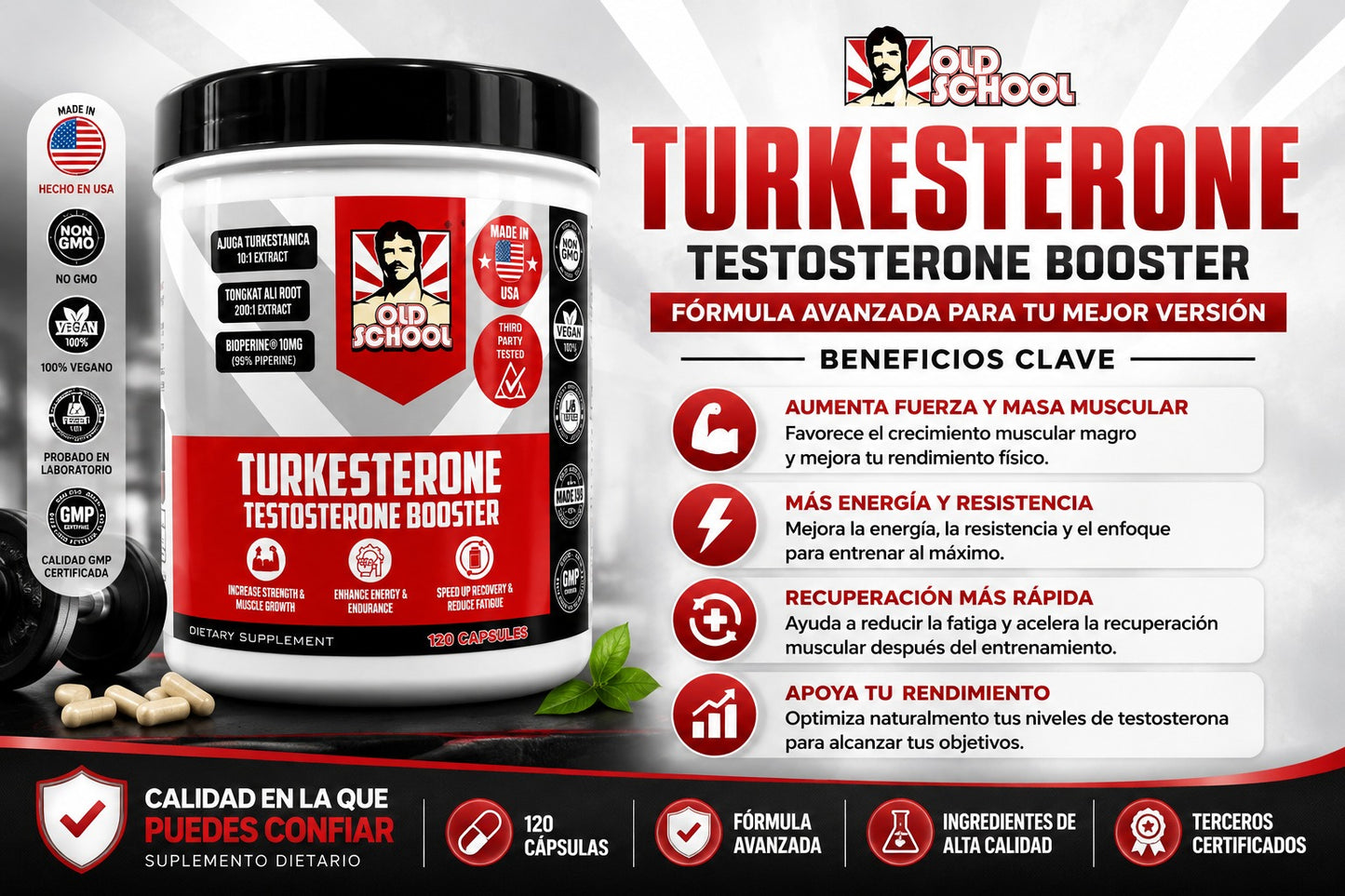 TURKESTERONE WITH TONGKAT ALI