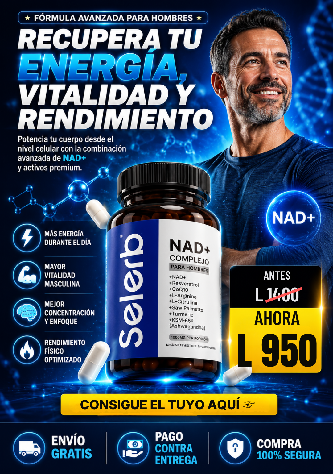 Selerb® NAD+ Complejo para hombres