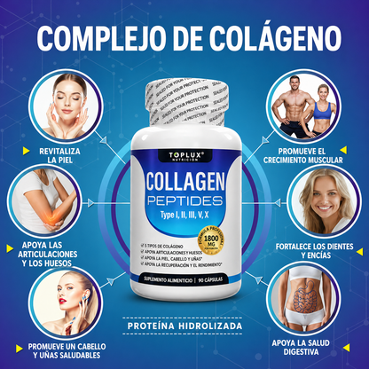 Collagen Peptides, Toplux, 90caps.