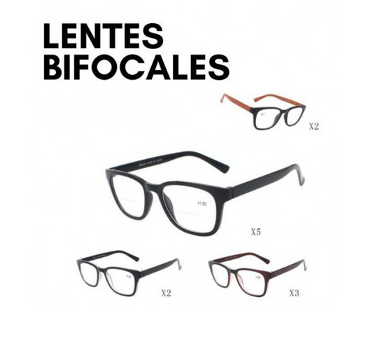 LENTES BIFOCALES PARA VER DE LEJOS Y CERCA 100 A 400