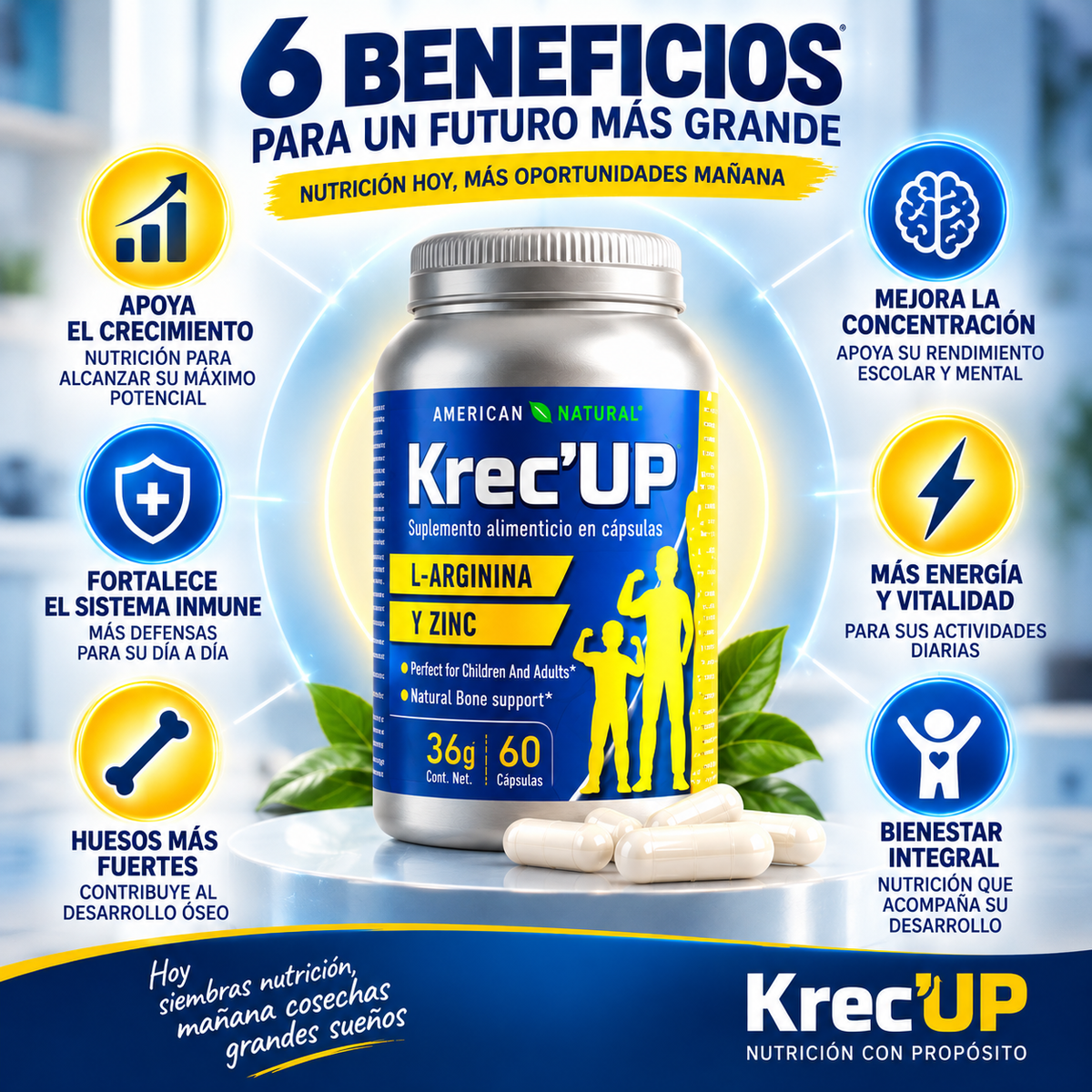 Krec’Up: Activador Hormonal de Crecimiento & desarrollo máximo