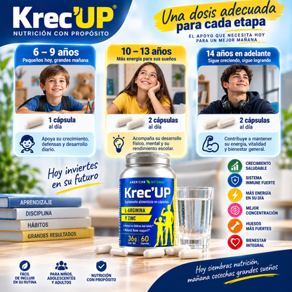 Krec’Up: Activador Hormonal de Crecimiento & desarrollo máximo