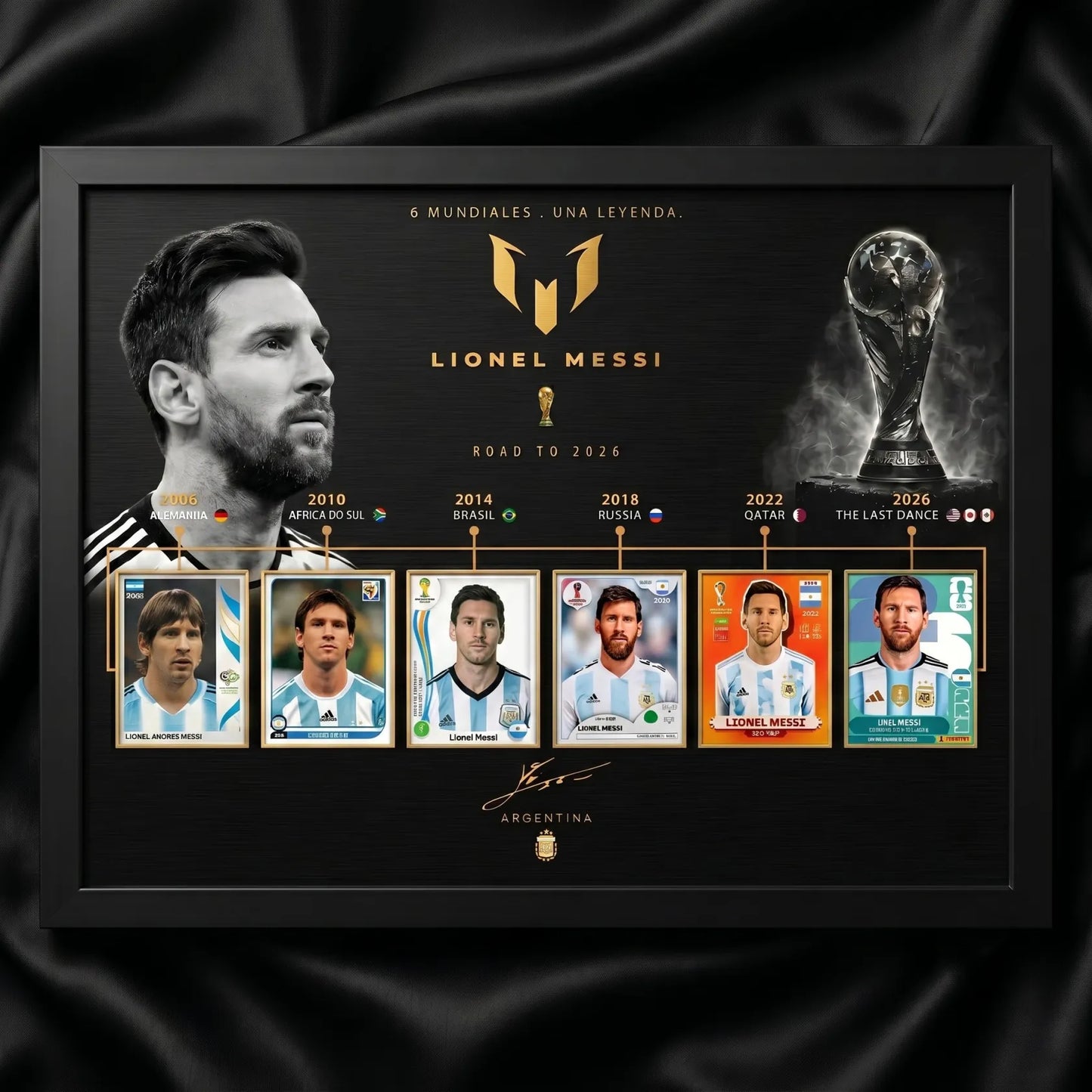 🏆 Messi Leyenda Mundial - Cuadro de Edición Mundial