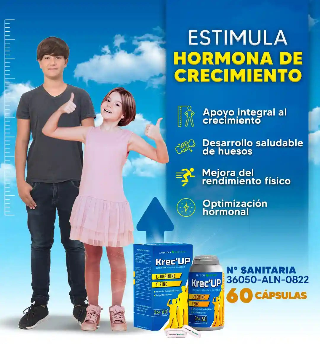 Krec’Up: Activador Hormonal de Crecimiento & desarrollo máximo