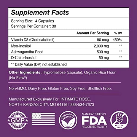 Suplemento Myo-Inositol & D-Chiro Inositol (120 Cápsulas)